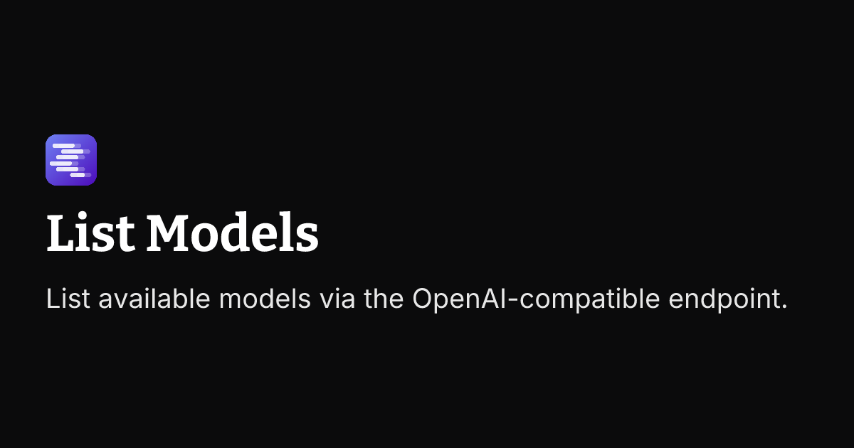 List Models | LM Studio Docs