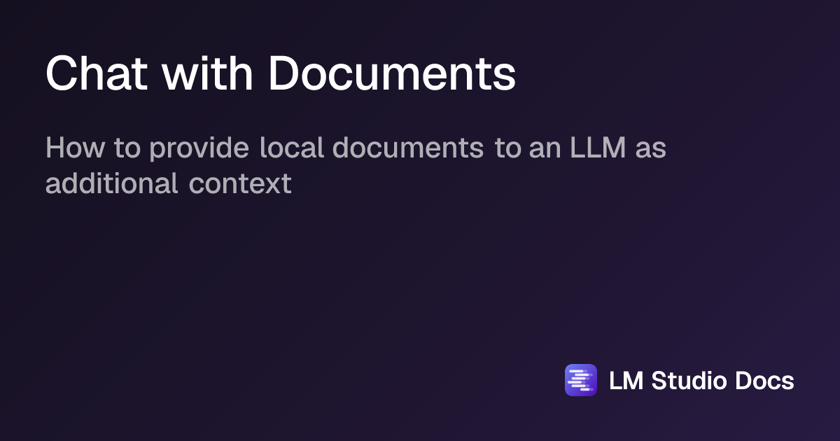 Chat with Documents | LM Studio