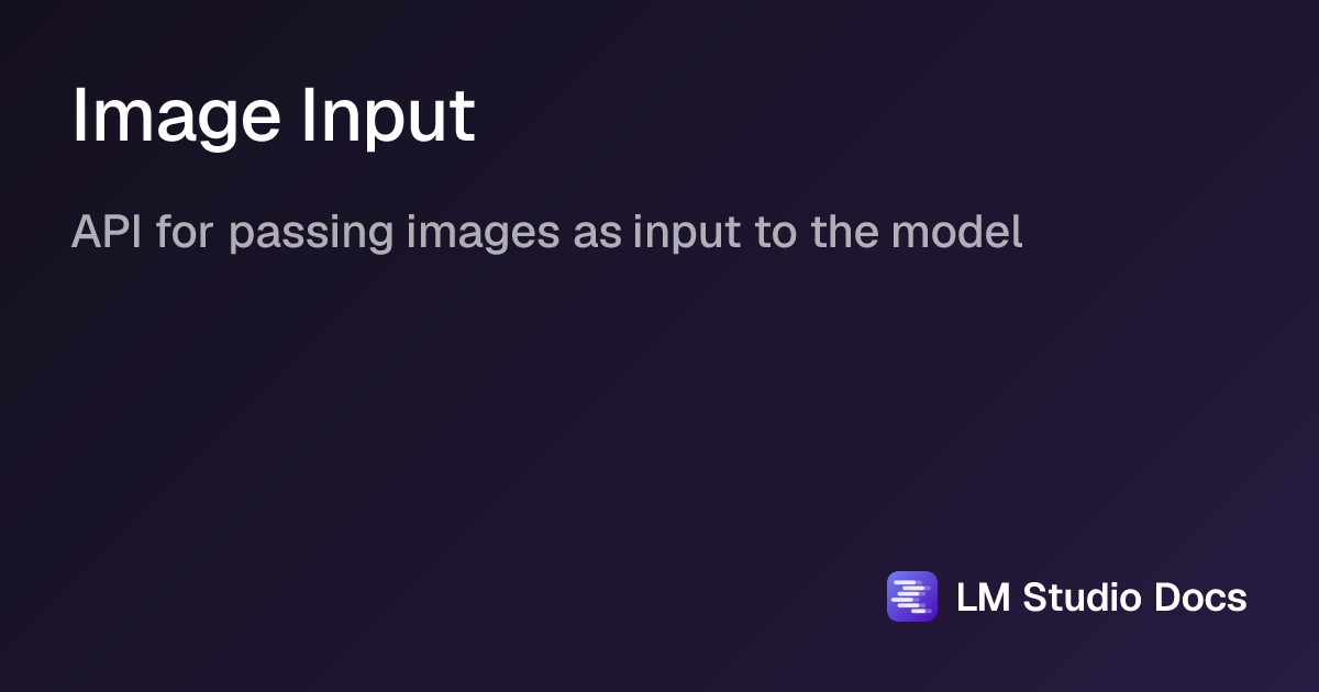 Image Input | LM Studio