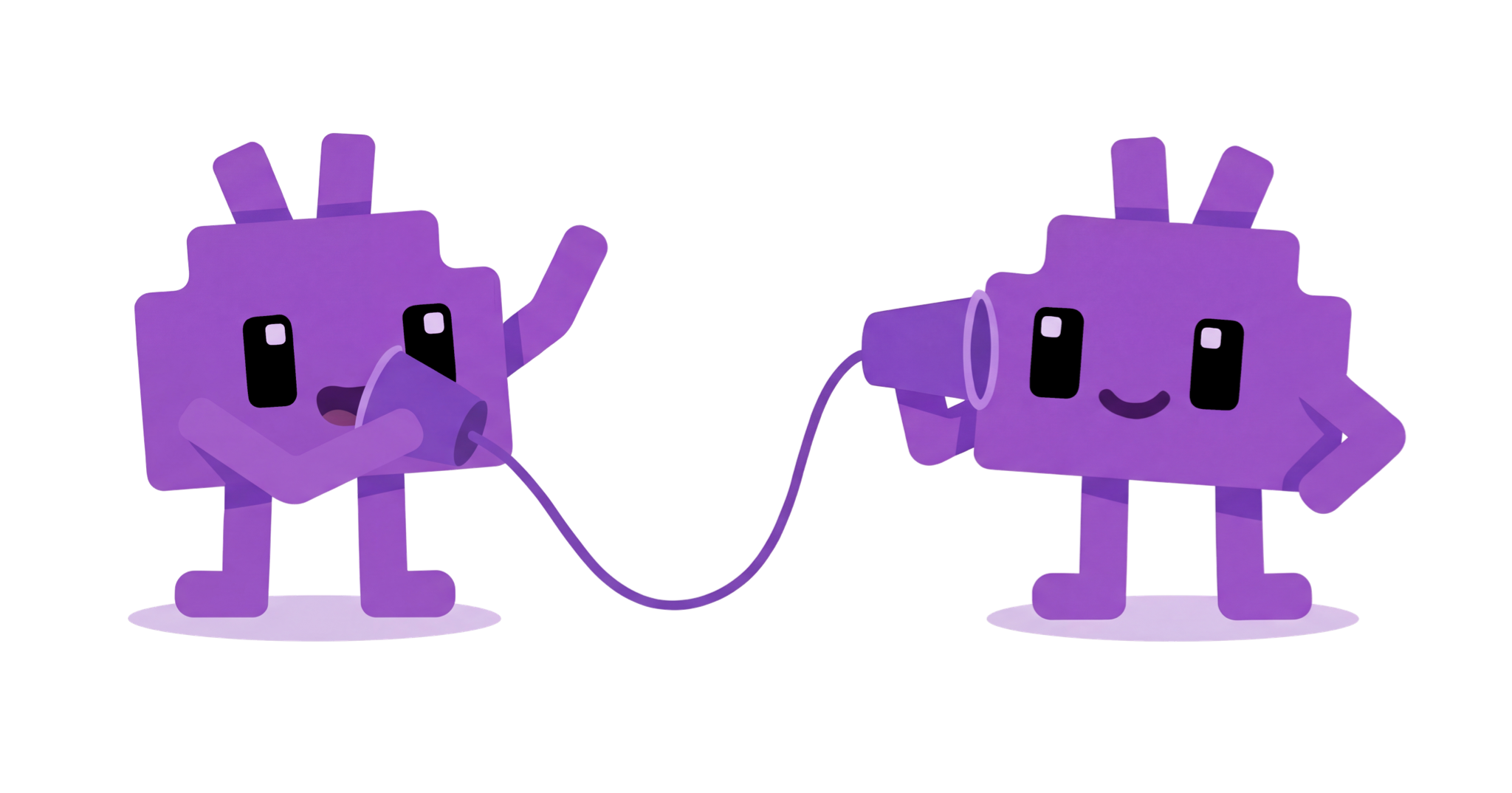 Two lmmys talking through a cup phone